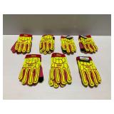 (7) Pairs of Ringers Size 2XL Heavy Duty Safety Gloves