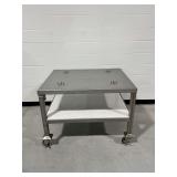 Stainless Steel Rolling Table with Lower Shelf