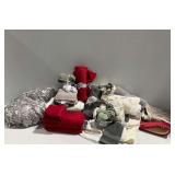 Bathroom Towels and Mats ... Gray, White, and Red Colors