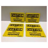 (6) Condor Caution Fall Protection Required Signs