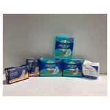 Packs of Feminine Hygiene Products and Incontinence Underwear