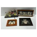 Pamela Dalton Halloween Silhouette Art Pieces and Wooden Display, Damage
