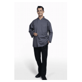 Lycra Chef Coat, 3/4 Sleeve with Matching Mesh Style: U0719 Color: Slate Sizes: Assorted
