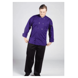 Classic Poplin Chef Coat with Mesh Style: U0422 Colors: Grape / Black / Burgundy / Deep Royal / Navy / Red / White Sizes: Assorted