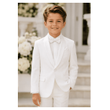 1-Button White Shawl Dinner Jacket - Style: 367C-B Color: White Sizes: Assorted