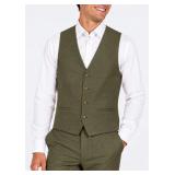 Mens Vest 85% Poly / 13% Viscose / 2% Spandex - Style: 4374VS Color: Olive