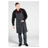 Deviate Bib Apron with Red Webbing Style: U3121W3 Color: Confetti Denim