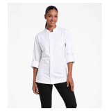 Zipper Lycra Chef Coat, Long Sleeve with Mesh Back Style: U0720 Color: White Sizes: Assorted