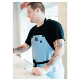 Aura Bib Apron – 100% Cotton Style: U3116W1 Color: Blue Gray Canvas