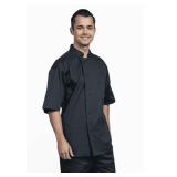 Lycra Double-Pocket Chef Coat, Short Sleeve with Mesh Back Style: U0717 Color: Black Sizes: Assorted
