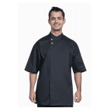 Lycra Hidden-Snap Chef Coat, Short Sleeve with Mesh Back Style: U0718 Colors: Black / Slate / White Sizes: Assorted