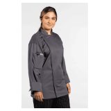 Endeavor Zip Chef Coat with Mesh Style: U0704 Color: Slate Sizes: Assorted