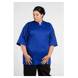 Unisex Chef Coat – 65% Polyester / 35% Cotton Style: U0707 Colors: Deep Royal / Grape / Lilac / Orange / Sea Green / Sky Blue Sizes: Assorted