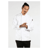 Classic Knot Cotton Chef Coat  Style: U0403C  Color: White  Sizes: Assorted