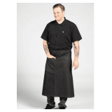 Uptown Bistro Apron with Black Webbing Style: U3126W1 Color: Black Cat Denim