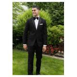 Poly/Viscose Pant w/ Satin Stripe - Styles: BS52PVSP-S / BS52PVSP-SX Color: Black