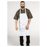 Mid-Length Bib Apron Style: U3005 Color: White