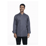 Lycra Double-Pocket Chef Coat, Long Sleeve with Mesh Back Style: U0715 Color: Slate Sizes: Assorted