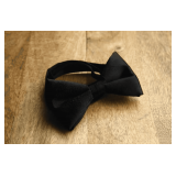 100% Silk Solid Tie-to-Tie Bow Ties - Style: 5140TT Color: Black