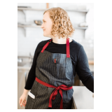 Rebel Bib with Burgundy Webbing (W2) Style: U3104W2 Color: Pinstripe Denim