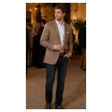 Poly/Viscose/Spandex 2 Button Notch Suit Coat - Styles: 4547PVS-L / 4547PVS-LX / 4547PVS-R / 4547PVS-RX / 4547PVS-S / 4547PVS-SX Color: Brown