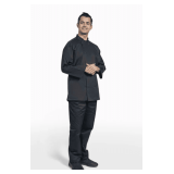 Lycra Chef Coat, 3/4 Sleeve with Matching Mesh Style: U0719 Color: Black Sizes: Assorted