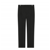 Adjustable Regular-Fit Double-Pleat Pants with Satin Stripe - Styles: 3534P-B / 3534P-L / 3534P-S / 3534P-SX / 3534P-XX Color: Black Sizes: Assorted
