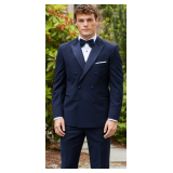 Tatum Navy 2-Button Coats with Self Lapel - Styles: 6845C-37R / 6845C-37RX / 6845C-37S Color: Navy Sizes: Assorted