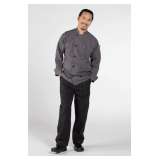 Unisex Classic Chef Coat – 65% Polyester / 35% Cotton  Style: U0413  Colors: Eggplant / Red / Steel / Stone / Black / Burgundy / Navy / Slate / White  Sizes: Assorted