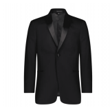 1-Button Ultra-Fit Notch Coats with Satin Lapel - Styles: 5201UF-L / 5201UF-LX / 5201UF-S / 5201UF-XL / 5201UF-XX Color: Black Sizes: Assorted