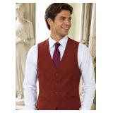 Mens Vest 85% Poly / 13% Viscose / 2% Spandex - Style: 4374VS Color: Brick