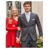 Houston Dark Grey 2-Button Coats with Self Lapel - Styles: 6845C-08S / 6845C-08SX Color: KC Steel Grey Sizes: Assorted