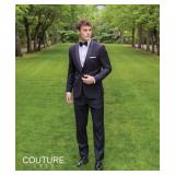 Mens Coat 74% Poly / 24% Viscose / 2% Spandex - Style: 4231PVS-RX Colors: Black, Charcoal, Cobalt & Grey