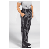 Classic Chef Pants 2 Style: U4005C Colors: Black / Chalk Stripe Sizes: Assorted