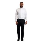 Assorted White Mandarin Collar Shirts with Black Edge Trim  Style: 2078  Color: White  Sizes: XS, 3XL, 4XL & 5XL