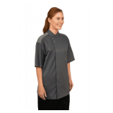 Unisex Chef Coat – 55% Polyester / 42% Cotton / 3% Spandex Style: U0718HC Color: Slate Sizes: Assorted