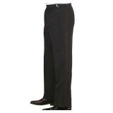 Assorted Fitted Adjustable Flat-Front Polyester Pants with Satin Stripe in Black  Style: 3033SF-L  Color: Black  Sizes: 26, 28, 31, 34, 37 & 43