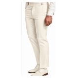 Ultra-Fit Flat-Front Pants with Elastic & Belt Loops - Styles: 8310UE-71B / 8310UE-71L / 8310UE-71LX / 8310UE-71R / 8310UE-71RX / 8310UE-71S Color: Ivory Sizes: Assorted