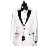 Stretch 1 Button Peak Tuxedo Coat - Style: 4351PVS-R Color: Black ... Stock Photo does not show color