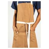Rebel Bib with Natural Webbing (W4) Style: U3104W4 Colors: Caramel / Pinstripe Denim