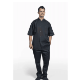Lycra Double-Pocket Chef Coat, Short Sleeve with Black Wicking Style: U0717HC Color: Black Sizes: Assorted