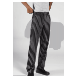 Unisex Chef Pants – 65% Polyester / 35% Cotton Style: U4010 Color: Chalk Stripe Size: 2XL