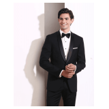 1-Button Ultra-Fit Shawl Coats with Satin Lapel - Styles: 5432UF-L / 5432UF-LX / 5432UF-R / 5432UF-RX Color: Black Sizes: Assorted