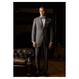 Slim-Fit Pants with Buckle and Belt Loop - Style: 4210PB-108RX Color: Charcoal Sizes: Assorted