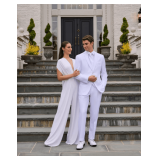 Aragon 1-Button Slim-Fit White Notch Suit Coats - Styles: 8545C-70L / 8545C-70LX Color: White Sizes: Assorted