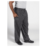 Unisex Chef Pants – 65% Polyester / 35% Cotton Style: U4000 Color: Chalk Stripe