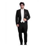 6-Button Wool Peak-Lapel Tailcoats - Styles: 7017C-B / 7017C-XL / 7017C-XX Color: Black Sizes: Assorted