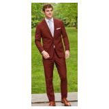 Men Pant 85% Poly / 13% Viscose / 2% Spandex - Style: 4374PVPS-R Color: Brick