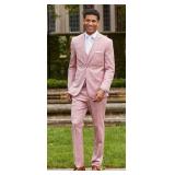 Mens Coat 85% Poly / 13% Viscose / 2% Spandex - Style: 4374PVS-L Color: Rose