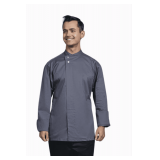 Lycra Hidden-Snap Chef Coat, Long Sleeve with Black Wicking Style: U0721HC Color: Slate Sizes: Assorted